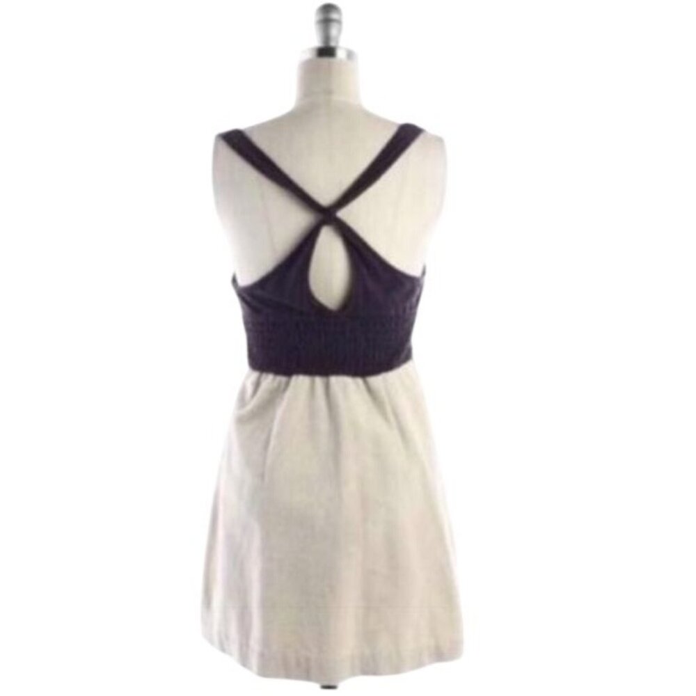 Vintage Y2K Free People Empire Waist Beaded Velvet Peacock A-Line Mini Dress - Picture 5 of 14